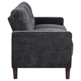 Bowen II Steel Grey Fabric Upholstered Track Arm Sofa by Coaster at Eve Furniture