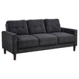 Bowen II Steel Grey Fabric Upholstered Track Arm Sofa by Coaster at Eve Furniture