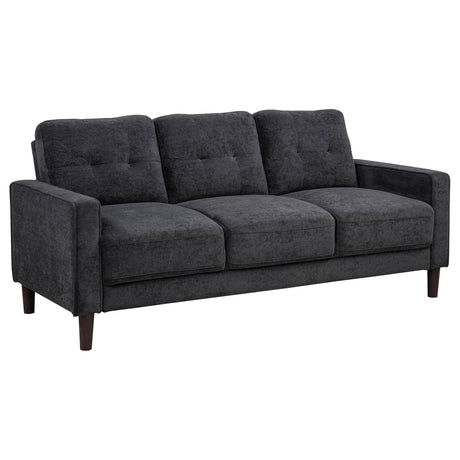 Bowen II Steel Grey Fabric Upholstered Track Arm Sofa by Coaster at Eve Furniture