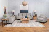 Bowen Upholstered Track Arm Tufted Sofa Beige by Coaster at Eve Furniture
