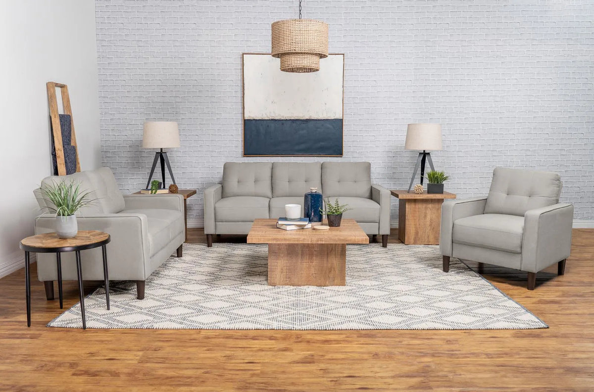 Bowen Upholstered Track Arm Tufted Sofa Beige by Coaster at Eve Furniture