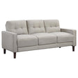 Bowen Upholstered Track Arm Tufted Sofa Beige by Coaster at Eve Furniture
