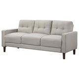 Bowen Upholstered Track Arm Tufted Sofa Beige by Coaster at Eve Furniture