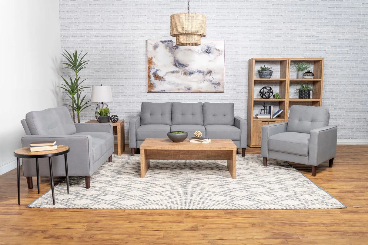 Bowen Upholstered Track Arm Tufted Sofa Grey by Coaster at Eve Furniture