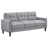 Bowen Upholstered Track Arm Tufted Sofa Grey by Coaster at Eve Furniture