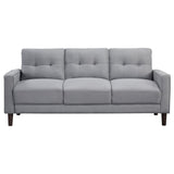 Bowen Upholstered Track Arm Tufted Sofa Grey by Coaster at Eve Furniture