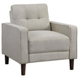 Bowen Upholstered Track Arms Tufted Chair Beige by Coaster at Eve Furniture