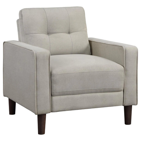 Bowen Upholstered Track Arms Tufted Chair Beige by Coaster at Eve Furniture