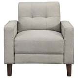 Bowen Upholstered Track Arms Tufted Chair Beige by Coaster at Eve Furniture