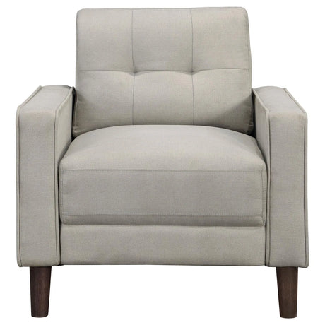 Bowen Upholstered Track Arms Tufted Chair Beige by Coaster at Eve Furniture