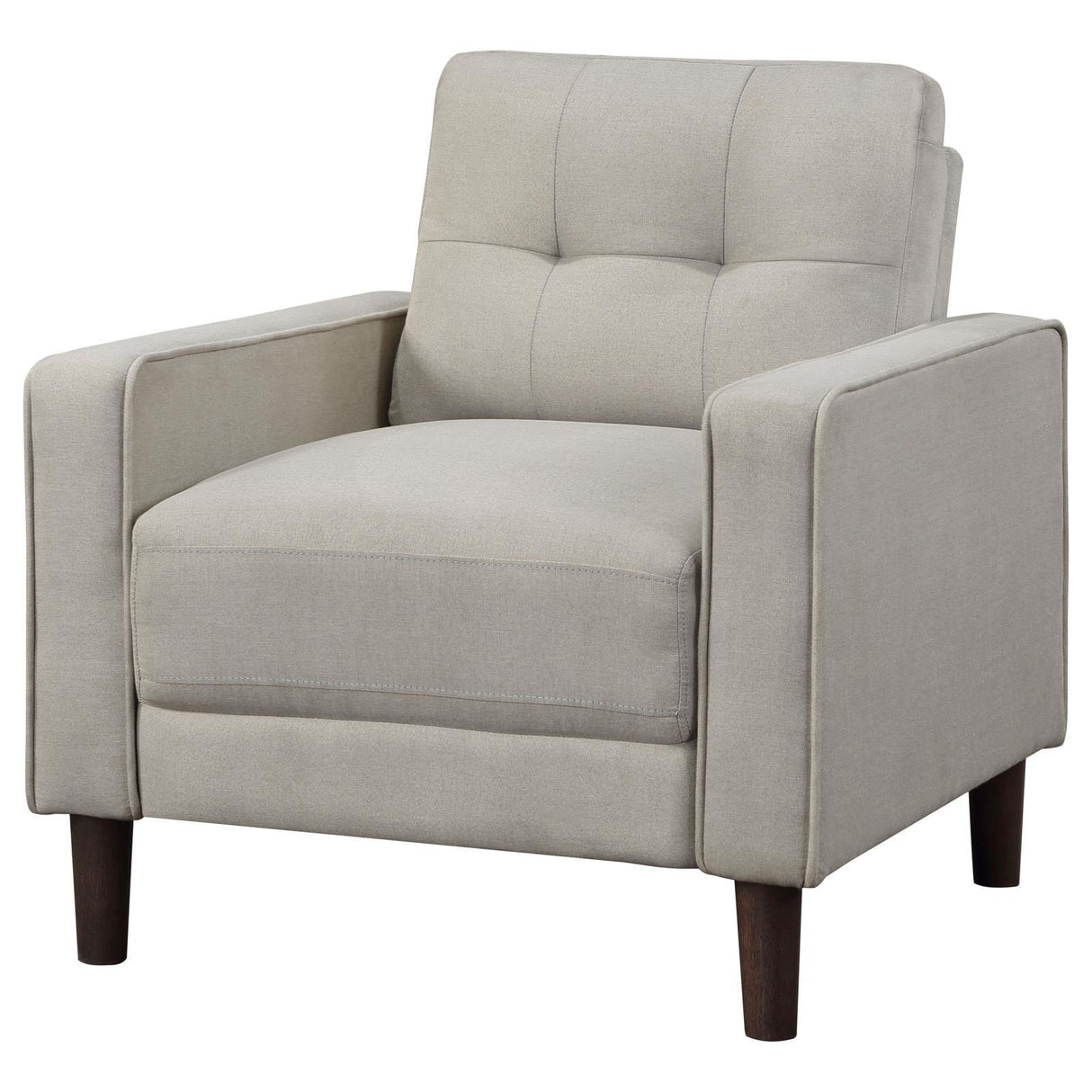 Bowen Upholstered Track Arms Tufted Chair Beige by Coaster at Eve Furniture