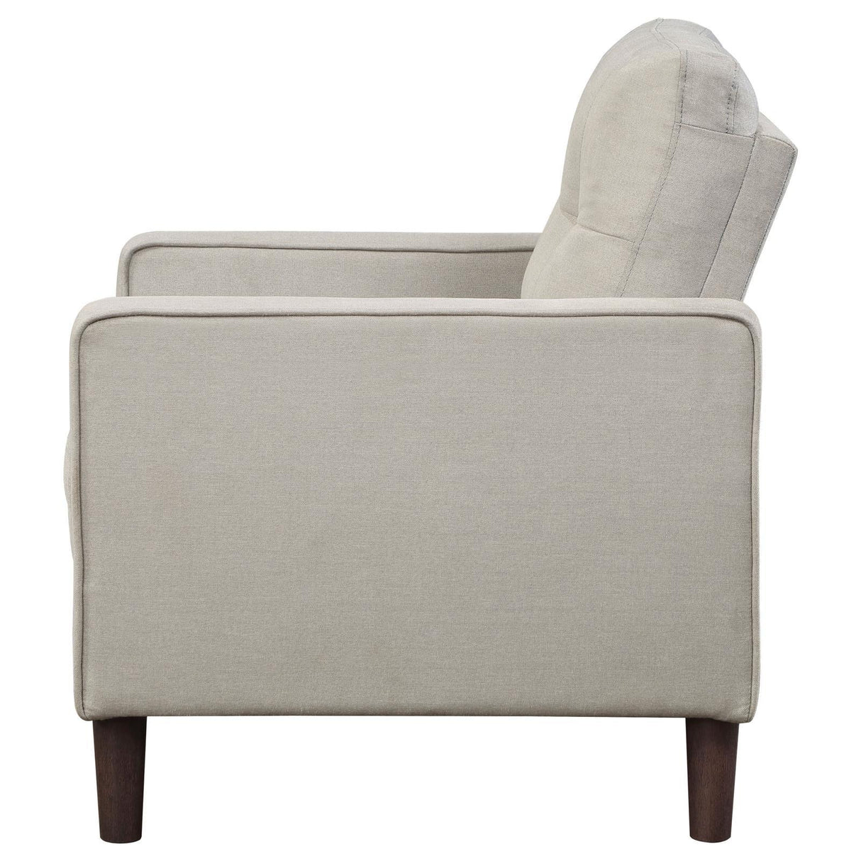 Bowen Upholstered Track Arms Tufted Chair Beige by Coaster at Eve Furniture