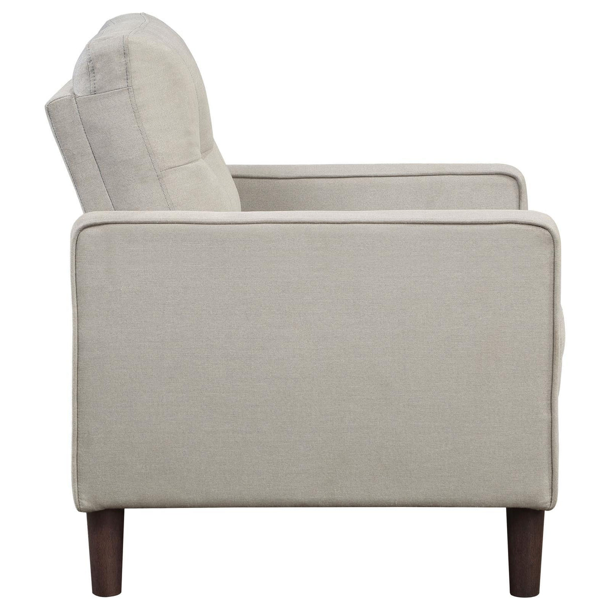 Bowen Upholstered Track Arms Tufted Chair Beige by Coaster at Eve Furniture