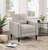 Bowen Upholstered Track Arms Tufted Chair Beige by Coaster at Eve Furniture