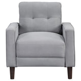 Bowen Upholstered Track Arms Tufted Chair Grey by Coaster at Eve Furniture