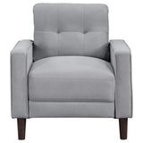 Bowen Upholstered Track Arms Tufted Chair Grey by Coaster at Eve Furniture