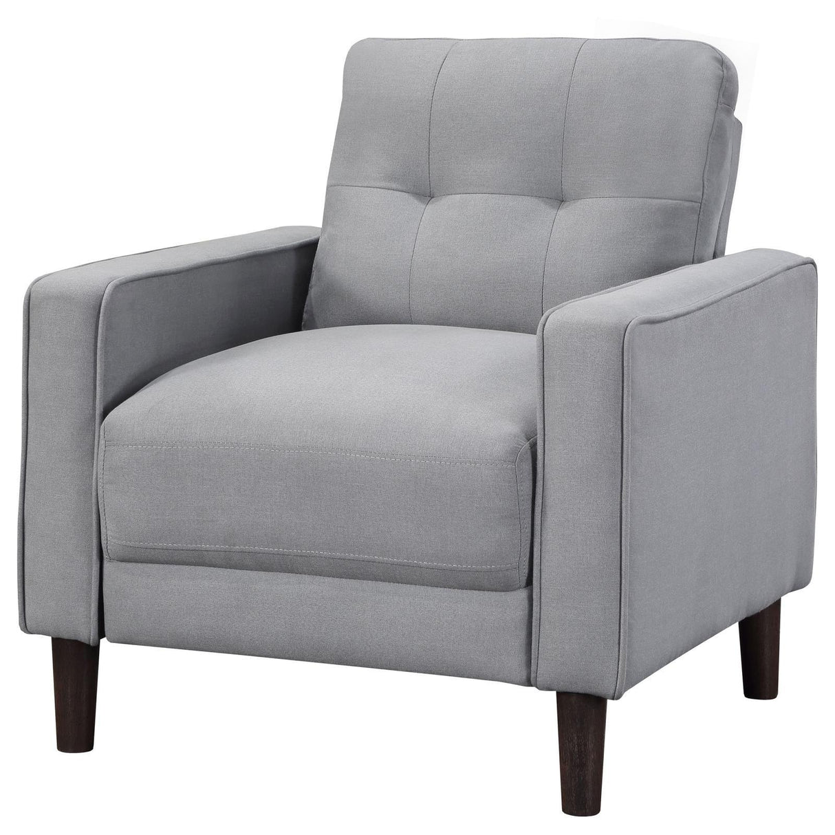 Bowen Upholstered Track Arms Tufted Chair Grey by Coaster at Eve Furniture