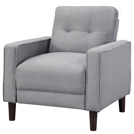 Bowen Upholstered Track Arms Tufted Chair Grey by Coaster at Eve Furniture