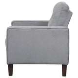 Bowen Upholstered Track Arms Tufted Chair Grey by Coaster at Eve Furniture