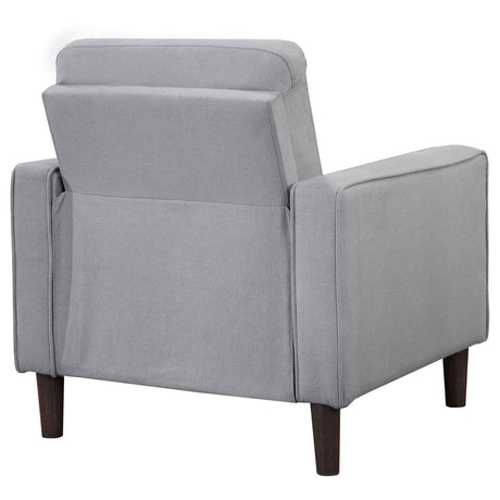 Bowen Upholstered Track Arms Tufted Chair Grey by Coaster at Eve Furniture