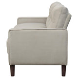 Bowen Upholstered Track Arms Tufted Sofa Beige