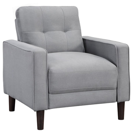 Bowen Upholstered Track Arms Tufted Chair Grey by Coaster at Eve Furniture