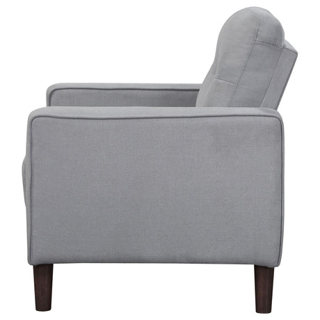 Bowen Upholstered Track Arms Tufted Chair Grey by Coaster at Eve Furniture