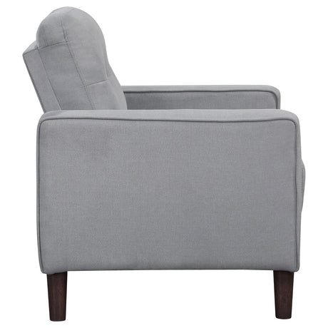 Bowen Upholstered Track Arms Tufted Chair Grey by Coaster at Eve Furniture