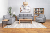 Bowen Gray Upholstered Track Arms Tufted Loveseat by Coaster at Eve Furniture
