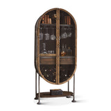 Bowery 34" Tall Oval Bar Cabinet by Home Trends & Design at Eve Furniture