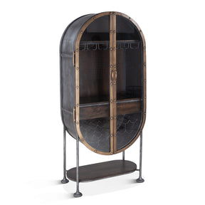Bowery 34" Tall Oval Bar Cabinet by Home Trends & Design at Eve Furniture