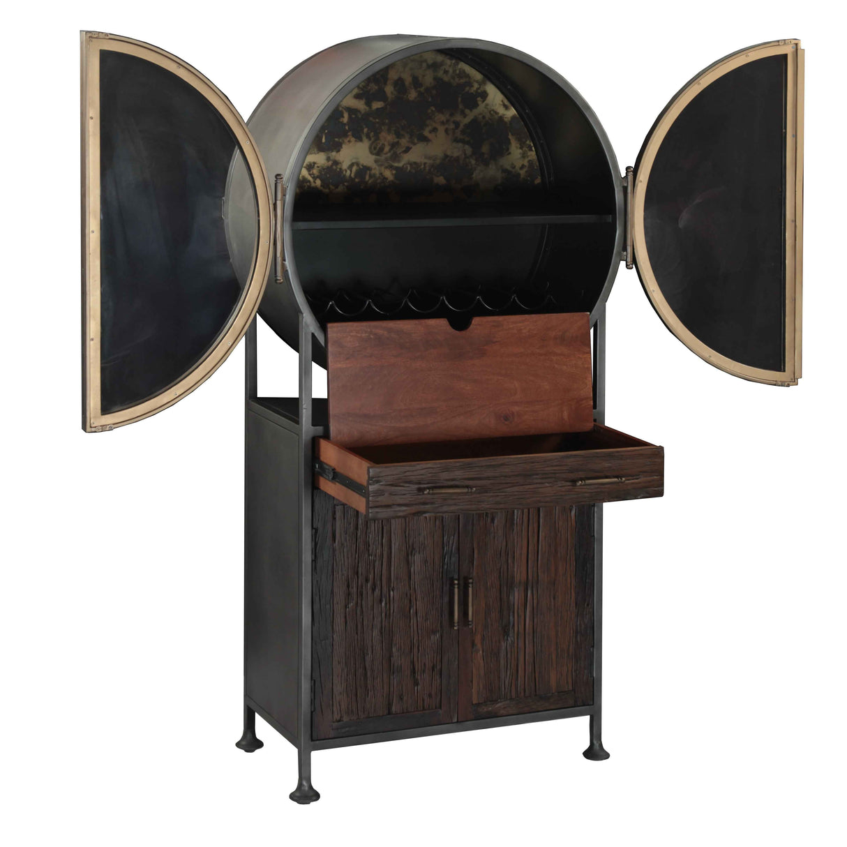 Bowery 74" Tall Round Bar Cabinet by Home Trends & Design at Eve Furniture