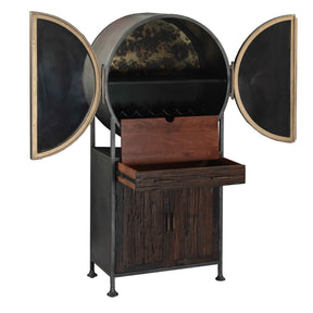Bowery 74" Tall Round Bar Cabinet by Home Trends & Design at Eve Furniture