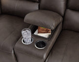 Boxmere Storm Leather Power Reclining Sofa and Loveseat by Ashley at Eve Furniture