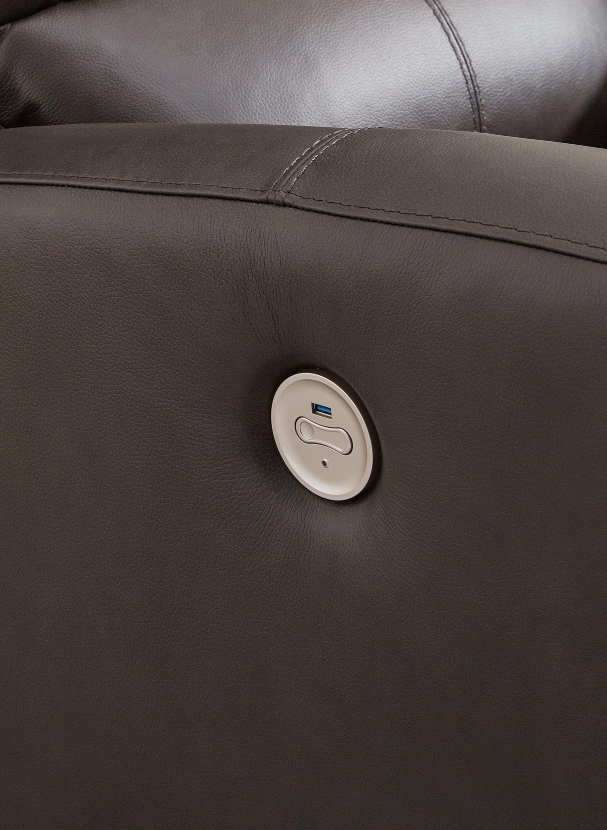 Boxmere Storm Leather Power Reclining Sofa by Ashley at Eve Furniture