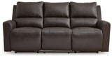 Boxmere Storm Leather Power Reclining Sofa by Ashley at Eve Furniture