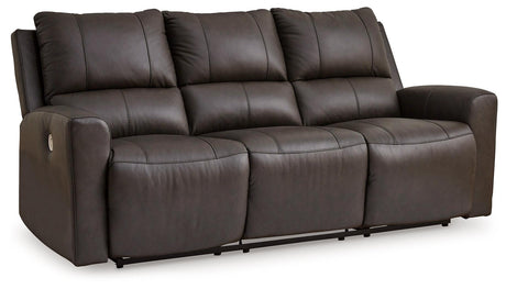 Boxmere Storm Leather Power Reclining Sofa by Ashley at Eve Furniture