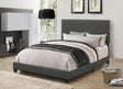 Boyd California King Upholstered Bed with Nailhead Trim Charcoal by Coaster at Eve Furniture