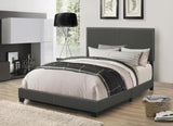 Boyd Charcoal Eastern King Upholstered Bed with Nailhead Trim by Coaster at Eve Furniture