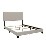 Boyd Eastern King Upholstered Bed with Nailhead Trim Ivory