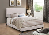 Boyd Ivory Full Upholstered Bed with Nailhead Trim by Coaster at Eve Furniture