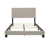 Boyd Ivory Queen Upholstered Bed with Nailhead Trim by Coaster at Eve Furniture