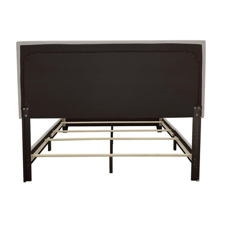 Boyd Ivory Queen Upholstered Bed with Nailhead Trim by Coaster at Eve Furniture