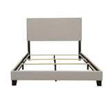 Boyd Queen Upholstered Bed with Nailhead Trim Ivory