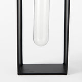 Boyer 5.1L x 3.0W x 12.0H Black Metal W/Glass Set of Two Test Tube Decorative Objects by Mercana at Eve Furniture