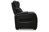 Boyington Black Dual Power Leather Power Reclining Sofa, Loveseat and Recliner by Ashley at Eve Furniture