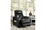 Boyington Black Dual Power Leather Power Reclining Sofa, Loveseat and Recliner by Ashley at Eve Furniture