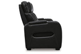 Boyington Black Dual Power Leather Power Reclining Sofa, Loveseat and Recliner by Ashley at Eve Furniture