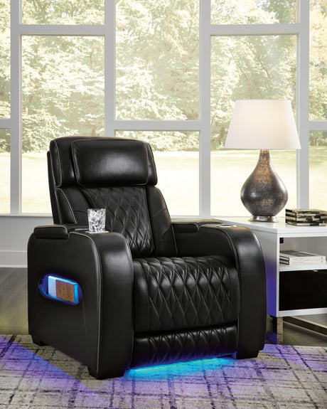 Boyington Black Power Recliner by Ashley at Eve Furniture