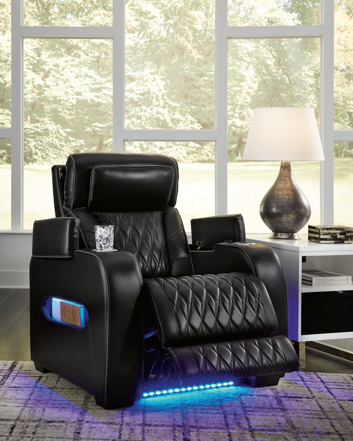 Boyington Black Power Recliner by Ashley at Eve Furniture